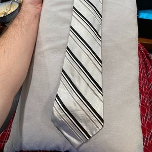 Silver striped tie